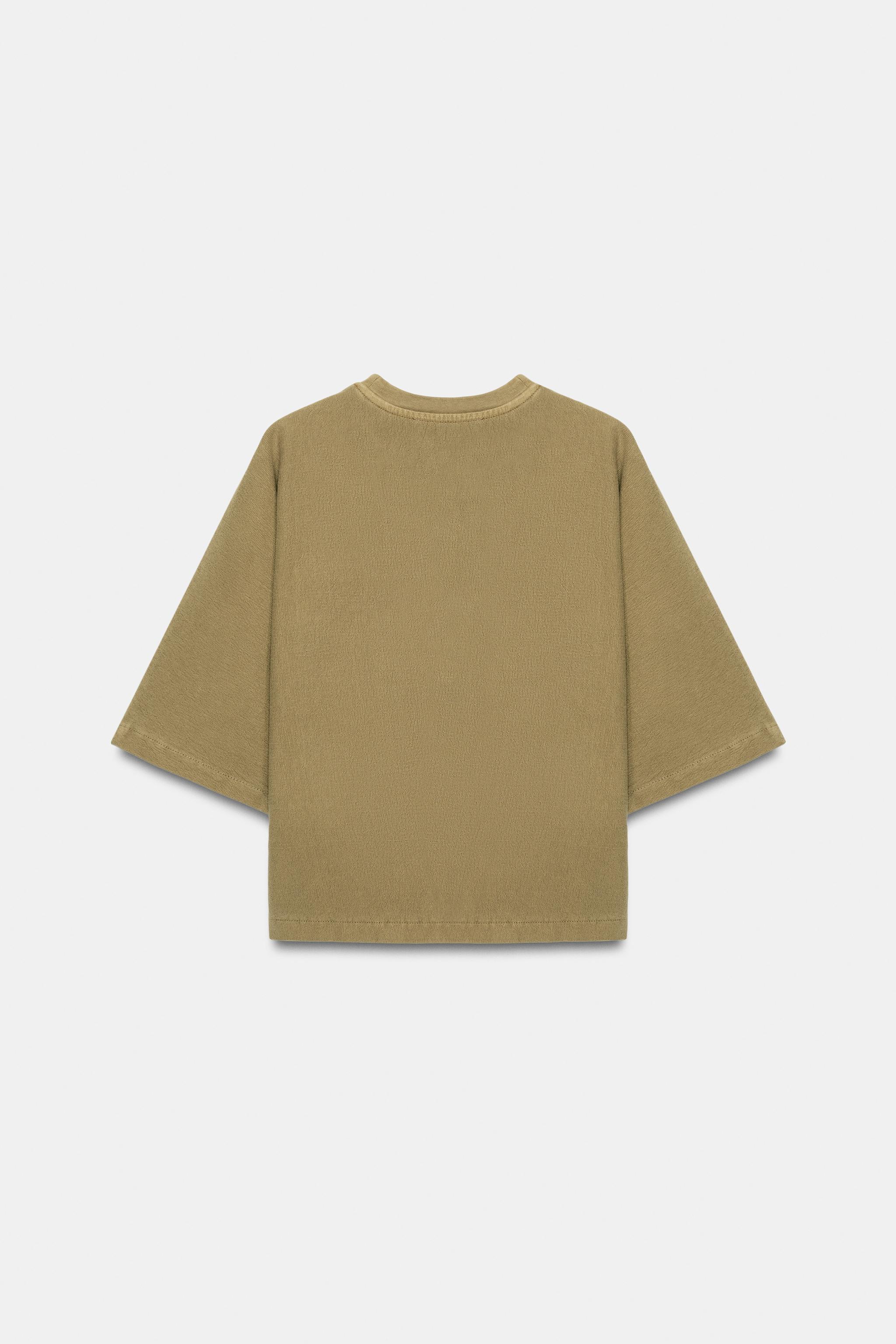 WASHED EFFECT SHORT SLEEVE T-SHIRT